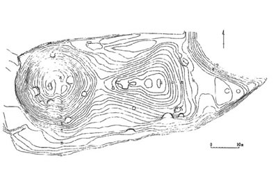 図-２古墳測量図（同左）